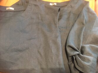 【Mさまオーダー品】ツイストブラウス＆シンプルフレンチ★ビリジアンの画像