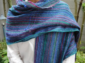 手織ラメストール(シルク）Aの画像