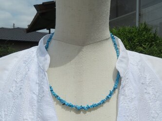 カットターコイズのネックレス(送料無料)の画像