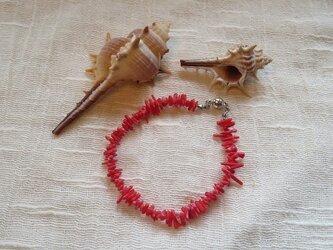 紅珊瑚のブレスレット(送料無料)の画像