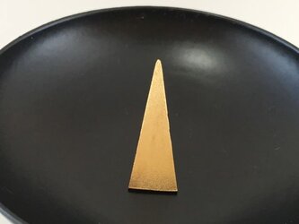 Sandy Triangle Pin Broach◇三角真鍮ピンバッジ／タイタック 1の画像