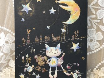 アートキャンバスパネル・猫のエミリーの画像