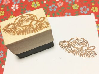 〻夏のはんこ〻【麦わらぼうし】2×3㎝の画像