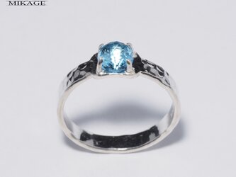 Bubble Ring：槌目銀９２５ブルートパーズリングの画像