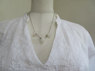 ローズクオーツの可愛いネックレス(送料無料)の画像