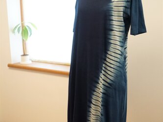 藍染　Tシャツワンピース　ゆらぎの画像