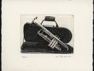 トランペット / 銅版画 (作品のみ）の画像