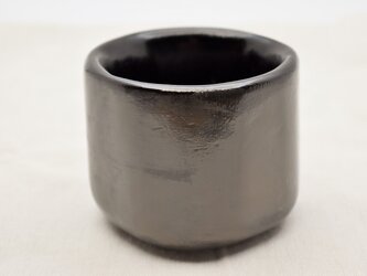 手彫茶椀　黒漆灰色漆の画像