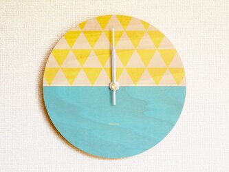 ▶ 掛け時計 ▷ 木製 ▶ C04_Yellow × Blueの画像