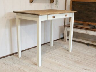 シャビーな1ドロワカントリーデスク　作業台の画像