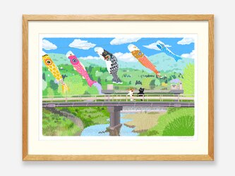 イラストフレーム（41.空の魚）の画像