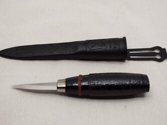 モーラナイフウッドカービン120　綿糸巻黒漆朱漆　の画像