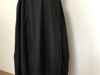 ブラックリネンでバルーンスカート M~Lの画像