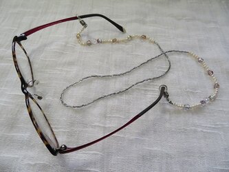 淡水パールの眼鏡ストラップ(送料無料)の画像