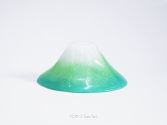 ぐい呑 富士 8【パートドヴェールガラス酒器 | オリジナル・一点もの】の画像