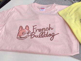 プリントTシャツ　FrenchBulldog文字入　ビンクバージョン　【受注販売】の画像