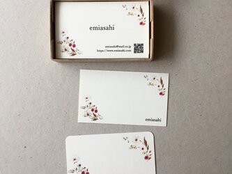 アンティークフラワーの名刺 ショップカード アクセサリー台紙 50枚の画像