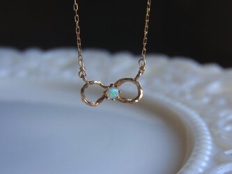 K10オパールのリボンネックレス