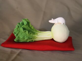 鼠の置物。の画像