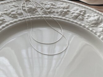 Silver925 【fine thread】Chain Necklaces　極細シルバーネックレス　40ｃｍの画像