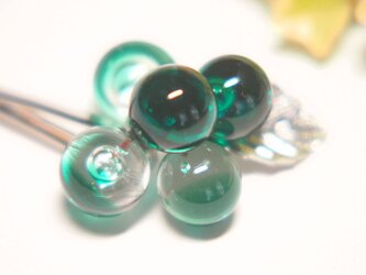 つぶつぶヘアピン　緑の画像