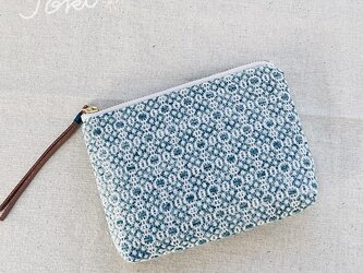 pouch[手織りミニポーチ]エメラルドグリーンの画像