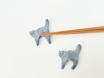 再販！藍のネコの箸置き（2個入り）