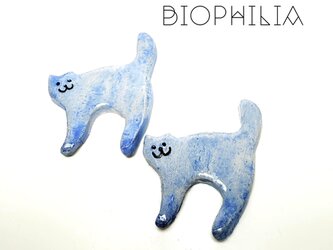 再販！藍のネコの箸置き（2個入り）