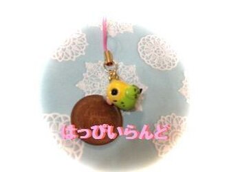 セキセイインコチャームデフォルメ系グリーンの画像