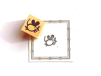 ＜ゴム製スタンプ＞「走る 子ネズミ」の画像
