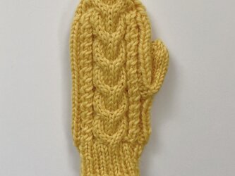 こどもミトン、aran（黄）の画像