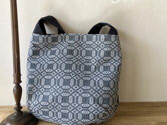 bag[手織り斜め掛けワンショルダーバッグ]ネイビーの画像