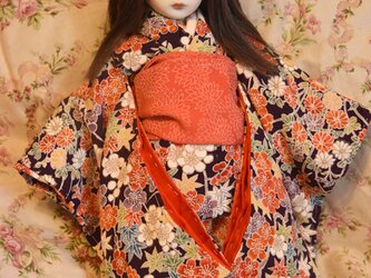 紫の着物の画像