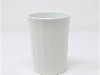 有田焼　窯元　博泉窯　灰釉面取フリーカップ　中村慎　作　陶芸家　手づくり　シンプル　贈り物　ギフト　コップグラスの画像