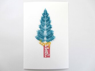刺繍カード　sapin もみの木の画像