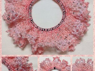 ピンクグラデーション シュシュの画像
