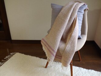 手織りミニブランケット　中厚手　の画像