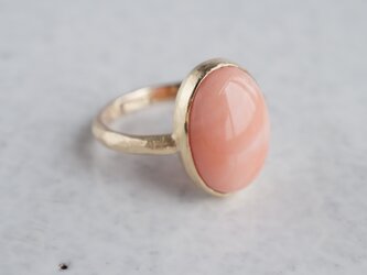 Pink coral ring [OP733K10YG]の画像