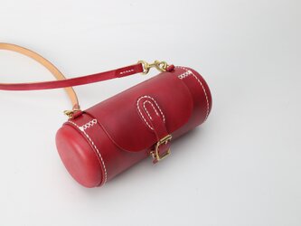 【切線派】★カプセル★ 本革手縫いバケットショルダーバッグの画像