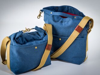 SUI ROLL SHOULDER BAG（washブルー）[受注生産]の画像