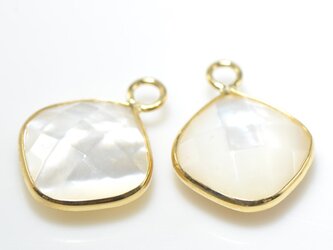 K18 白蝶貝 ピアスチャーム BW069-28