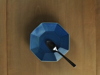 八角4.5寸皿／青の画像