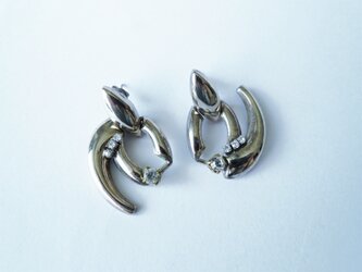 シルバーモチーフピアス vintage earrings CV <PE4 -L19>の画像