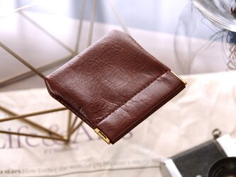 《Horse Leather》バネ口コインケース　チョコブラウンの画像