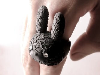 刺繍兎 / Lace RABBIT ringの画像