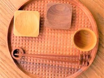 【人気】ラウンド トレイ　- 格子 -　　ko-shi round tray　0014　ニヤトーの画像