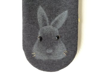 隠れ*うさぎ* 暖かウールマフラーの画像