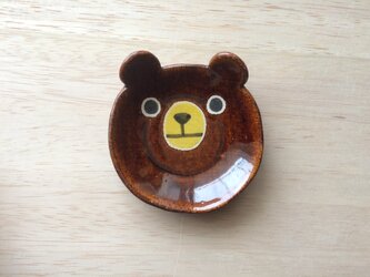 クマ豆皿の画像