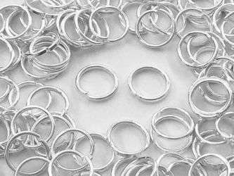 送料無料　丸カン　シルバー　白銀　6mm　200個　マルカン　アクセサリー　ピアス　イヤリング　パーツ　AP0992の画像
