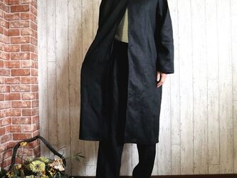リネン　ロングコート＆パンツセット　/卒業・入学・フォーマル・セレモニー　冠婚葬祭　Ｍ～５Ｌ/４サイズ　送料無料　セミオーダー可の画像